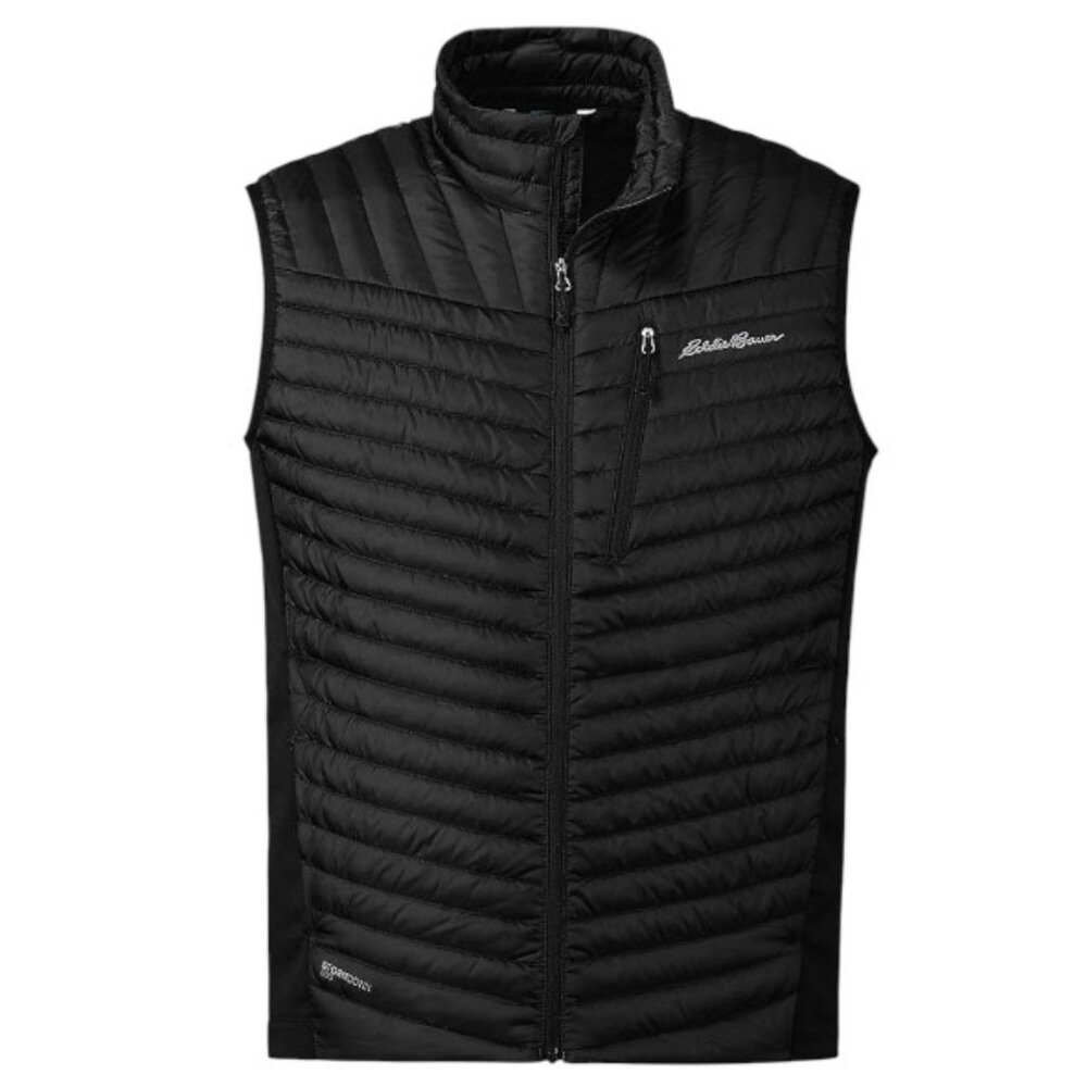 Eddie Bauer Men's Black MicroTherm 2.0 Down Sleeveless Puffer Vest Size TL